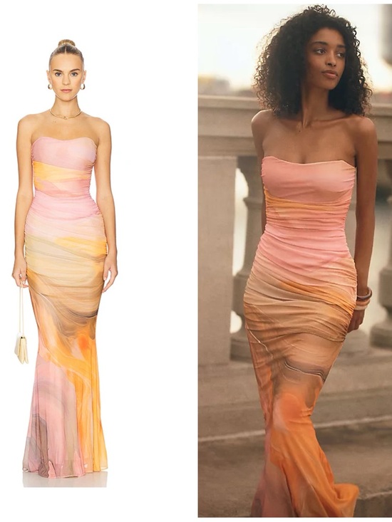 Retrofete Dresses & Skirts - NWT Retrofete Isadore Maxi Long Dress Contour Brushstrokes Size Small